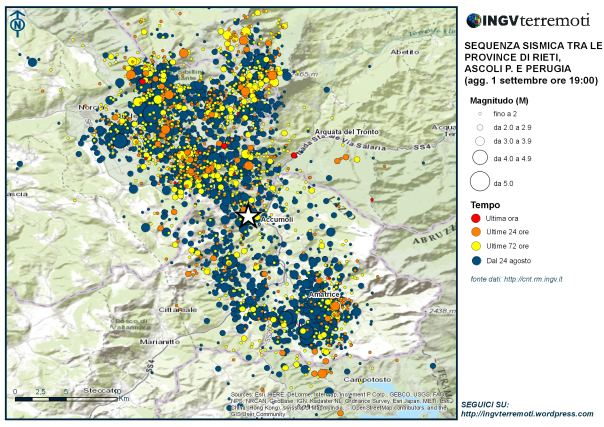 sequenza sismica 1 settembre