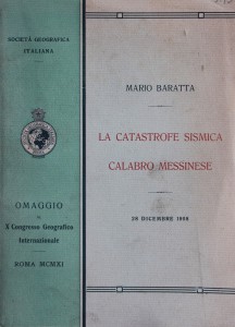 Frontespizio del primo volume de "La catastrofe sismica calabro-messinese" (collezione privata)